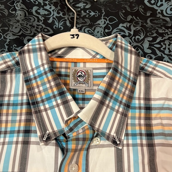 CINCH Men's Plaid Button-Down Shirt, very nice, size XXL - Picture 4 of 8